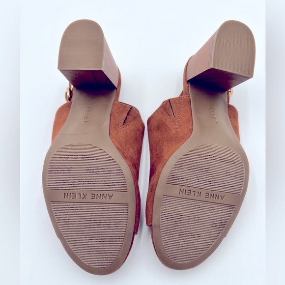 ANNE KLEIN - Rella Faux Suede Open Toe Slingback Heels - Picture 7 of 7